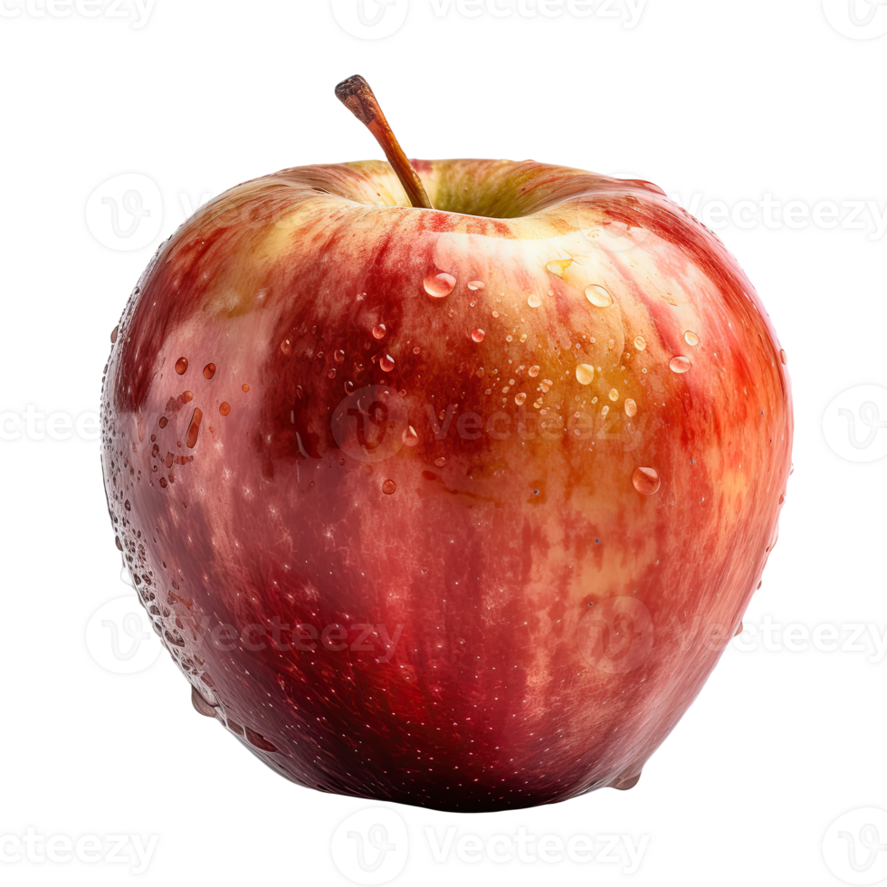Juicy Red Apple with Droplets of Water, Perfect for A Healthy Snack . png