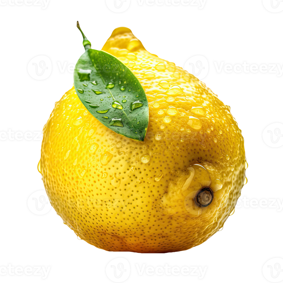 Fresh Orange with Water Drops Closeup on Transparent Background. . png