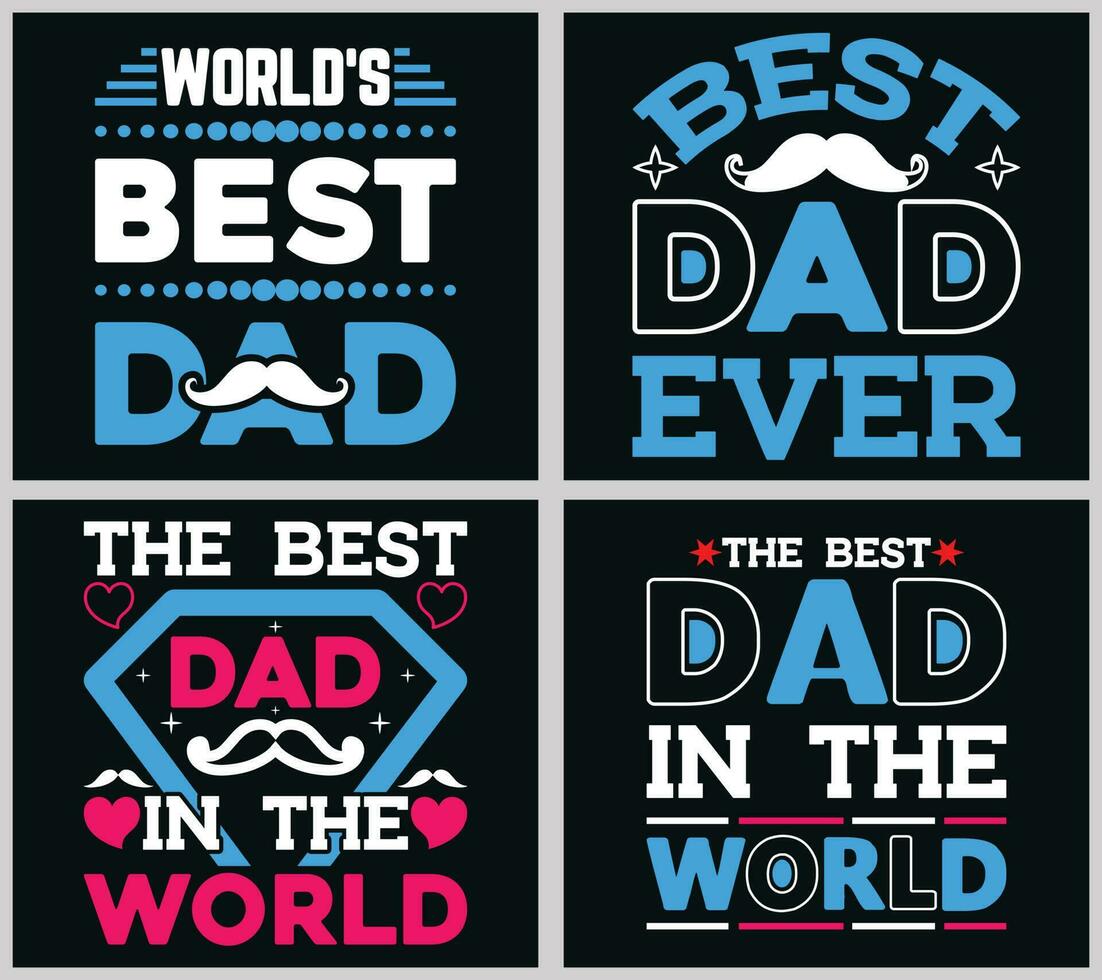 Father's day bundle t-Shirt Design. vector