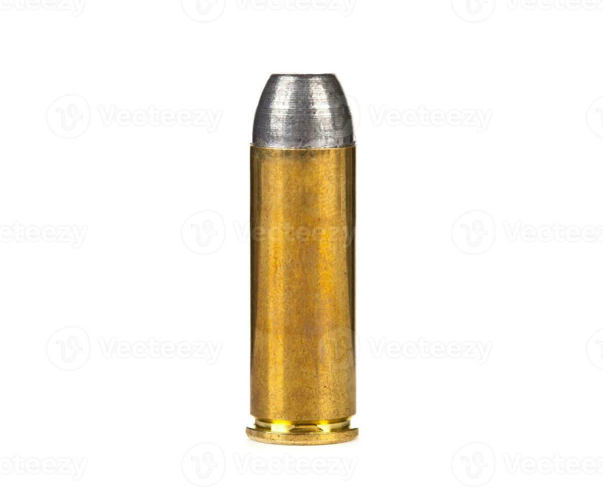 One Bullet on white background. photo