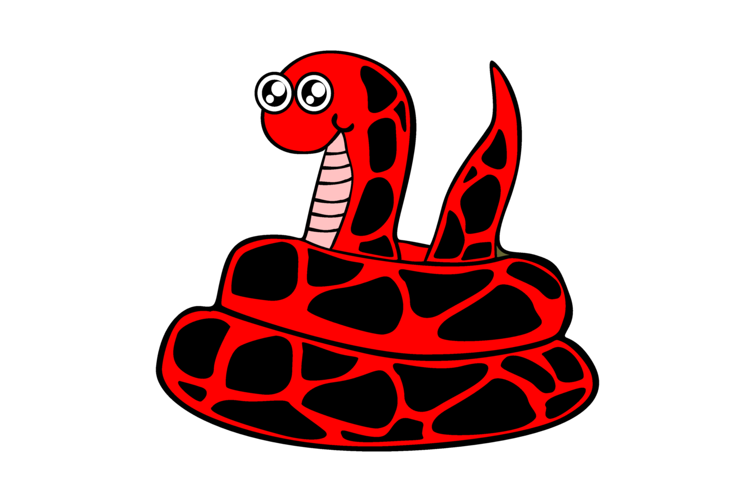 Cute Red Python Snake Cartoon On Transparent Background 24043298 PNG