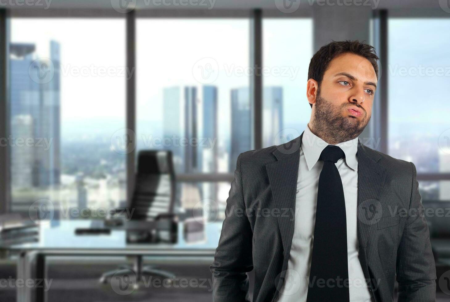Bored Businessman in office photo