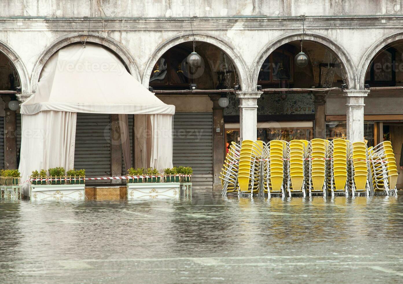 High water in Saint Mark's square, Venice photo
