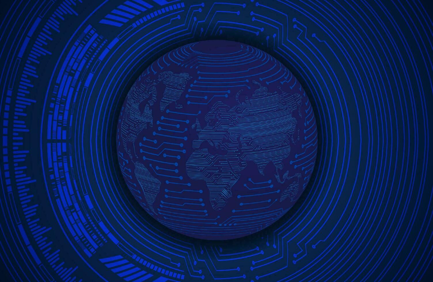 globo holográfico moderno sobre fondo de tecnología vector