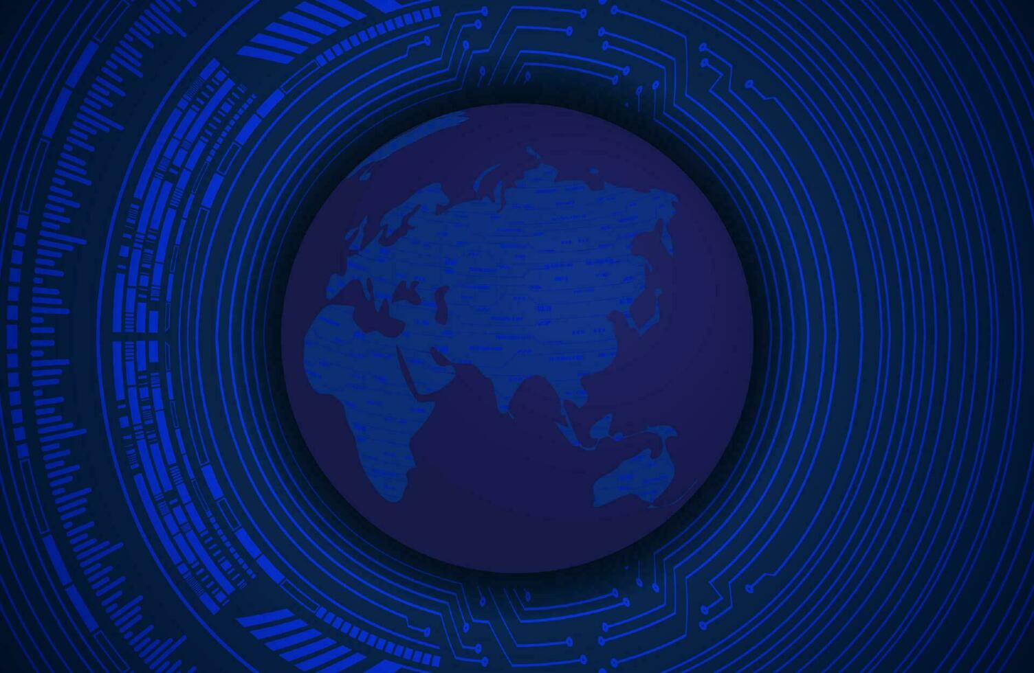 Modern Holographic Globe on Technology Background vector