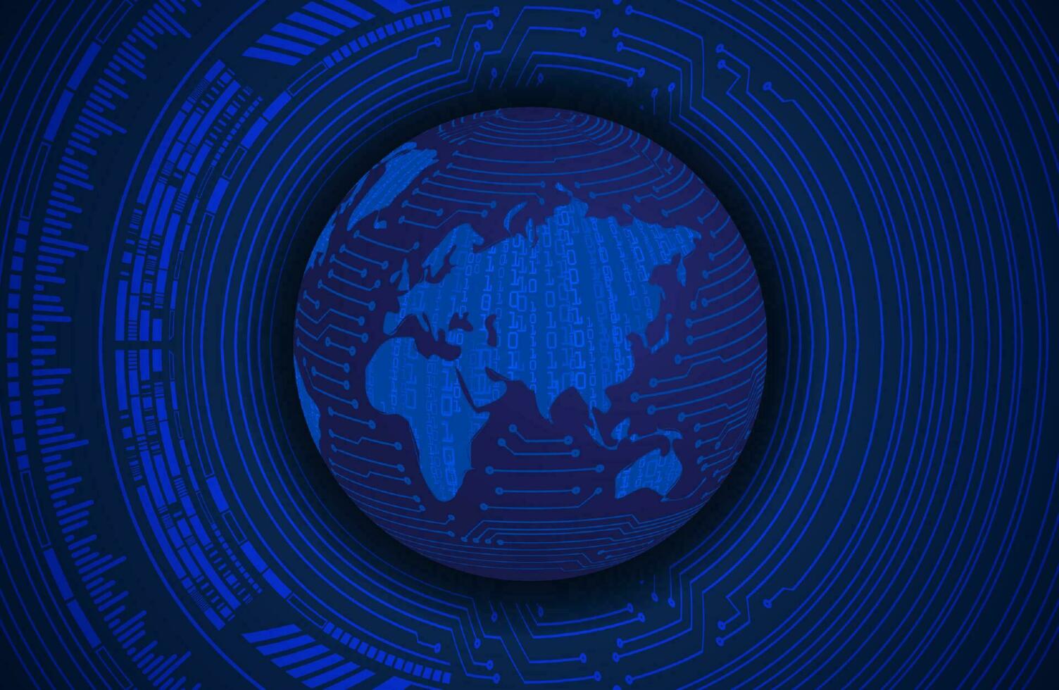 globo holográfico moderno sobre fondo de tecnología vector