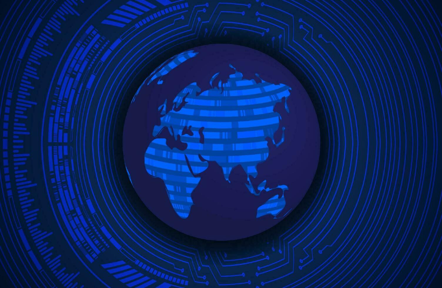 Modern Holographic Globe on Technology Background vector