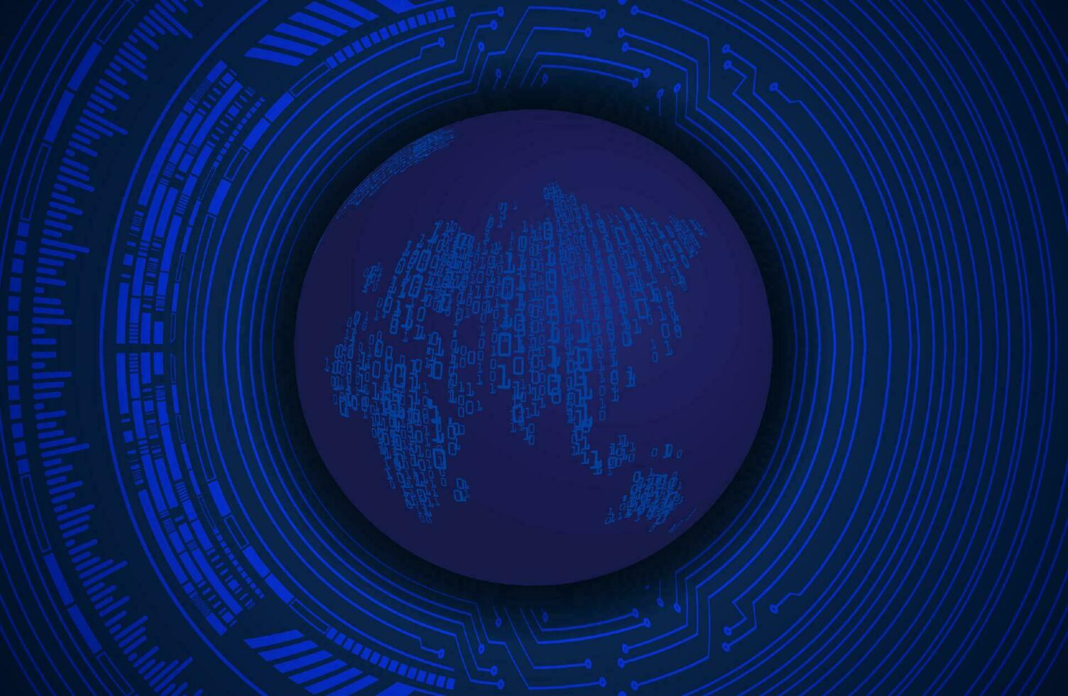 Modern Holographic Globe on Technology Background vector