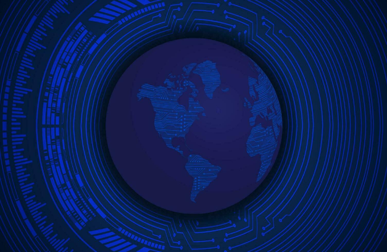 globo holográfico moderno sobre fondo de tecnología vector