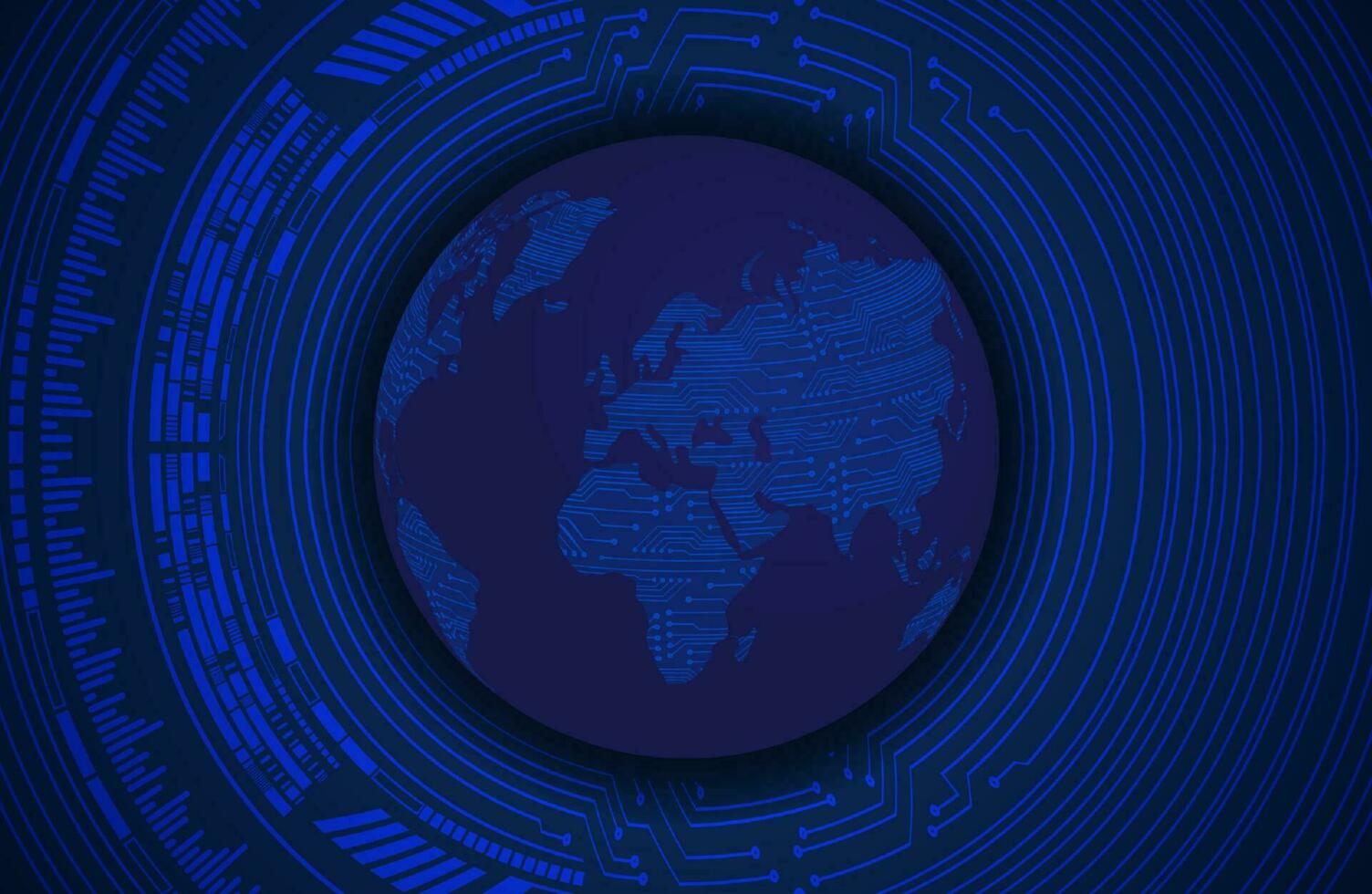 globo holográfico moderno sobre fondo de tecnología vector