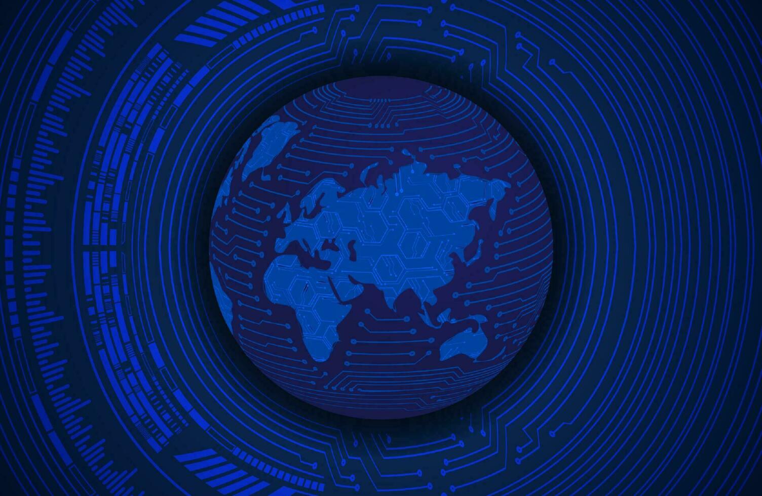 globo holográfico moderno sobre fondo de tecnología vector