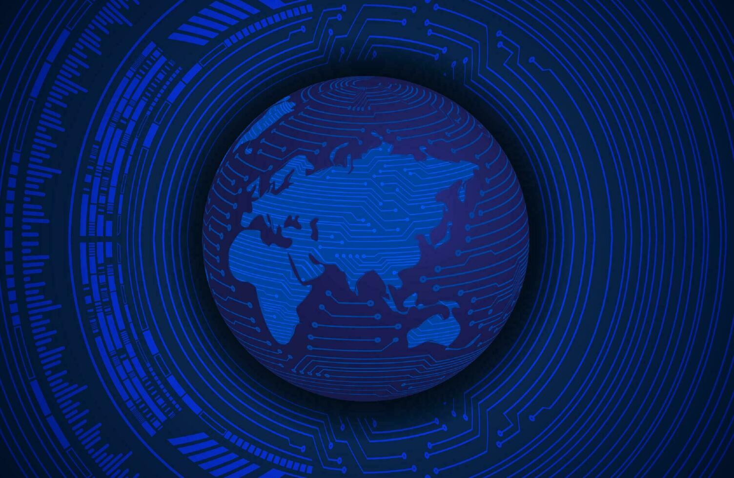 globo holográfico moderno sobre fondo de tecnología vector