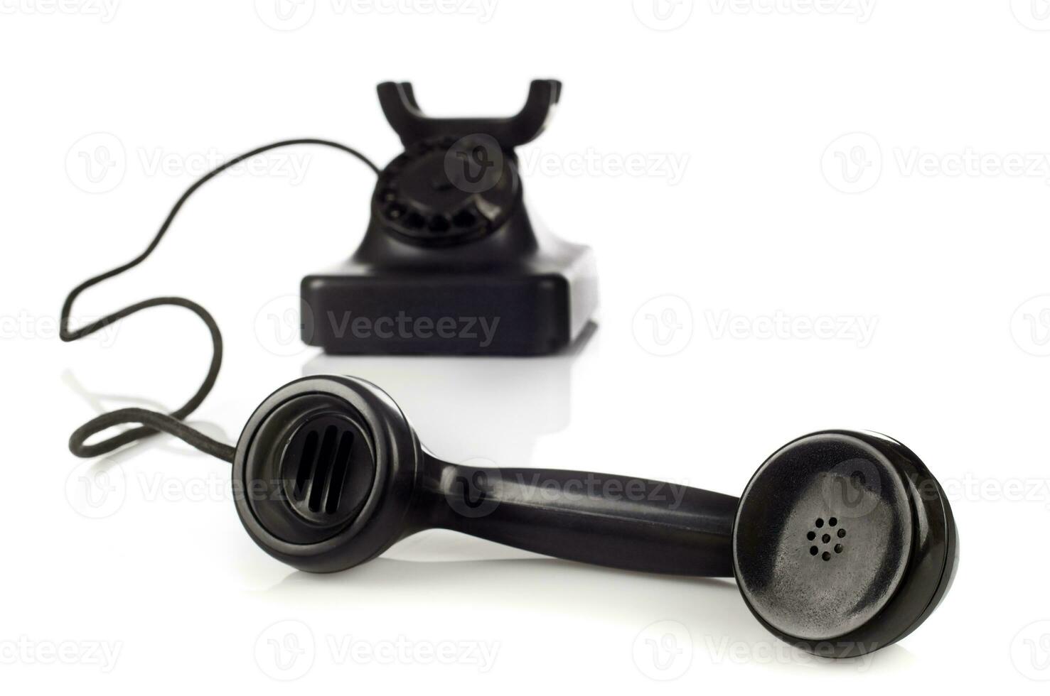 Old retro bakelite telephone photo