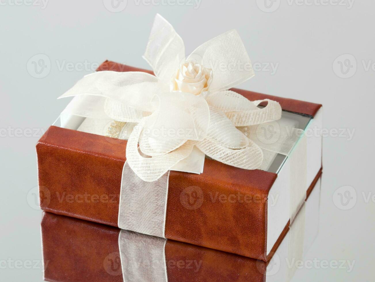 The gift box with a brown cover photo
