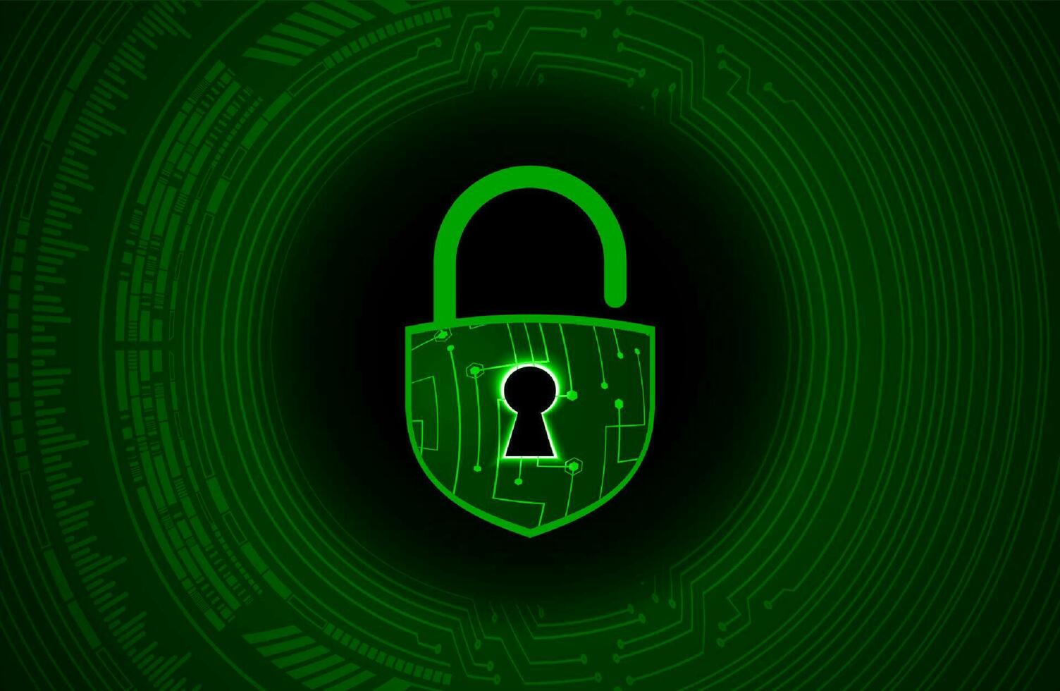 Modern Cybersecurity Technology Background with padlock vector