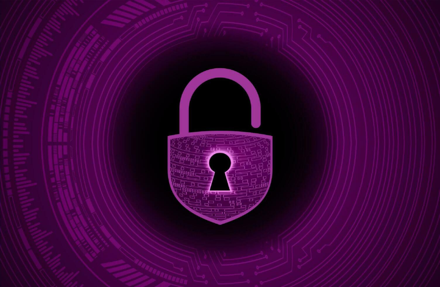 Modern Cybersecurity Technology Background with padlock vector