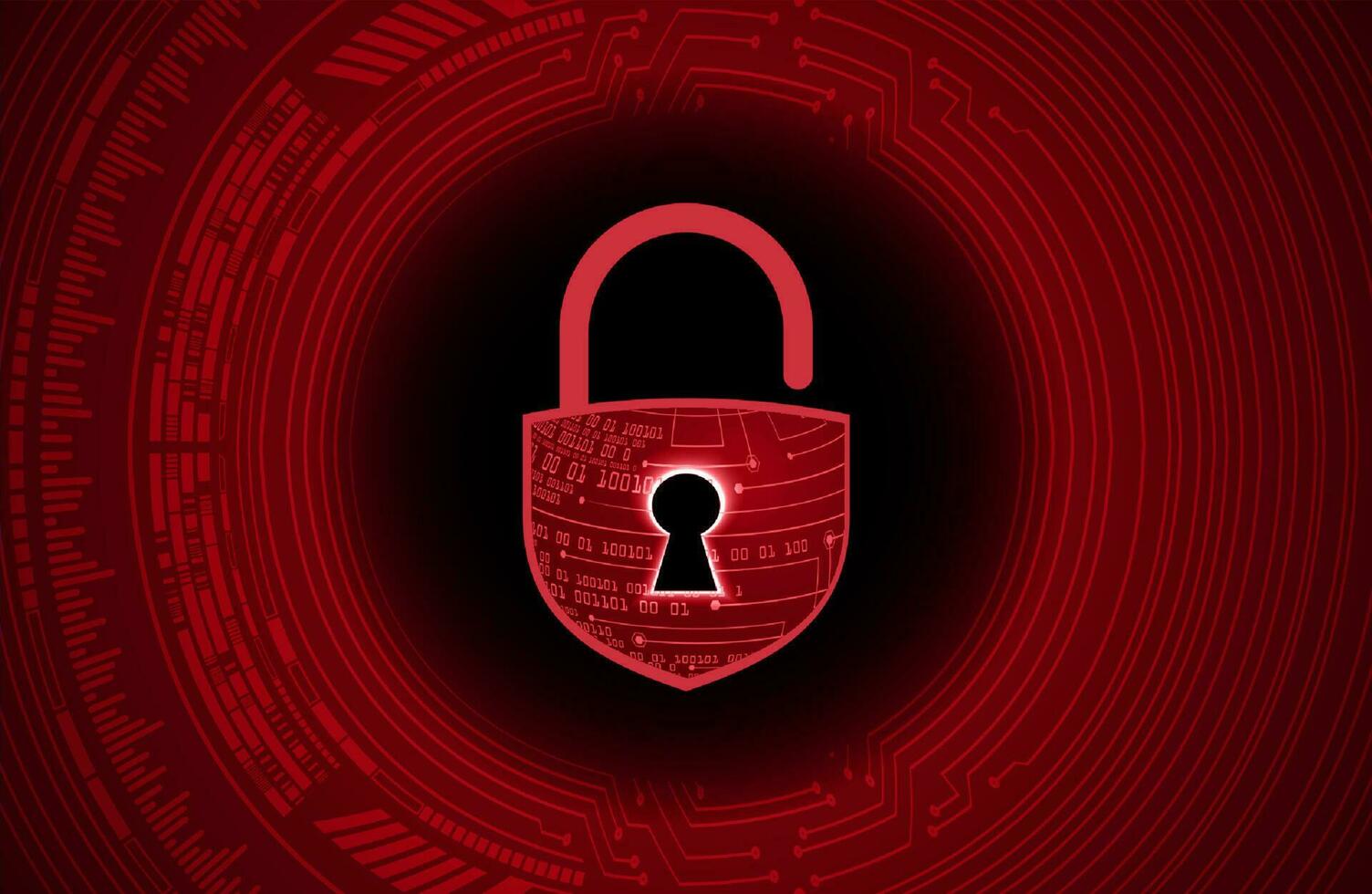 Modern Cybersecurity Technology Background with padlock vector