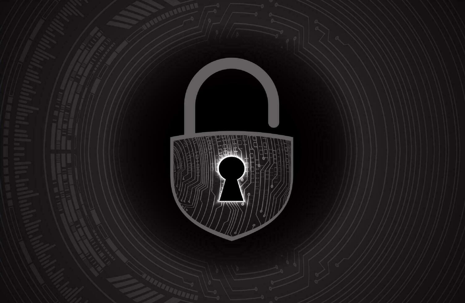 Modern Cybersecurity Technology Background with padlock vector