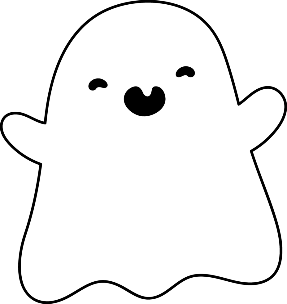 Halloween cute ghost cartoon character illustration png