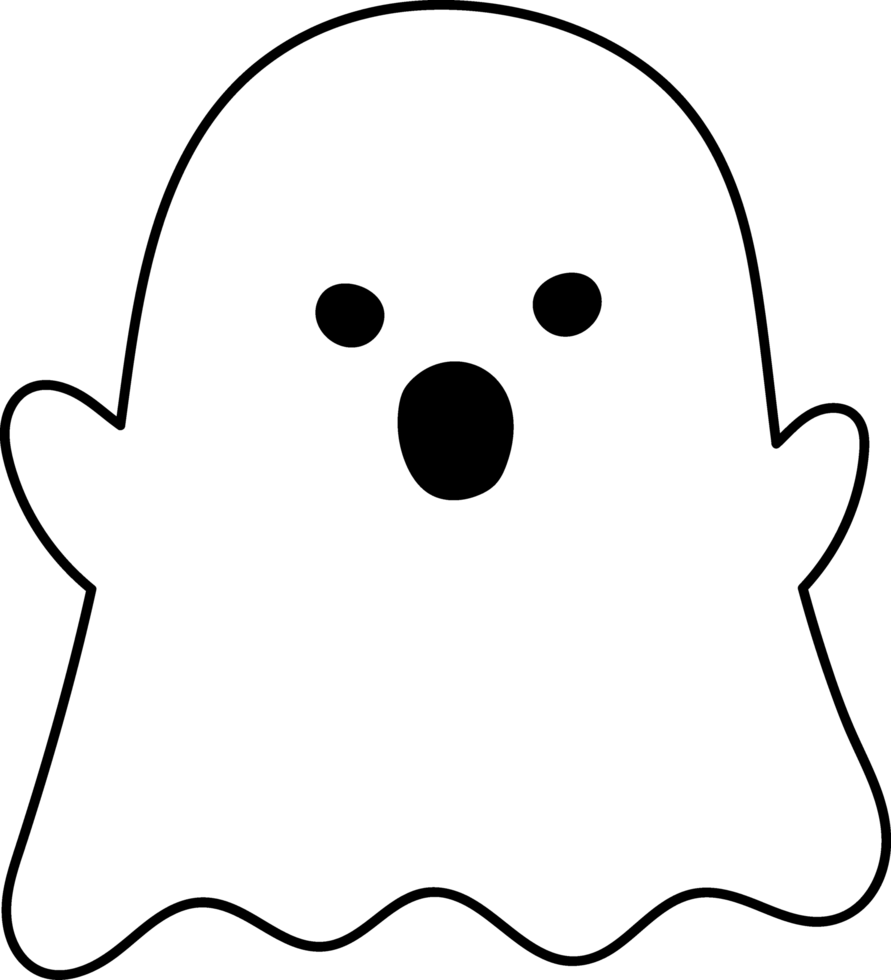 Halloween cute ghost cartoon character illustration png