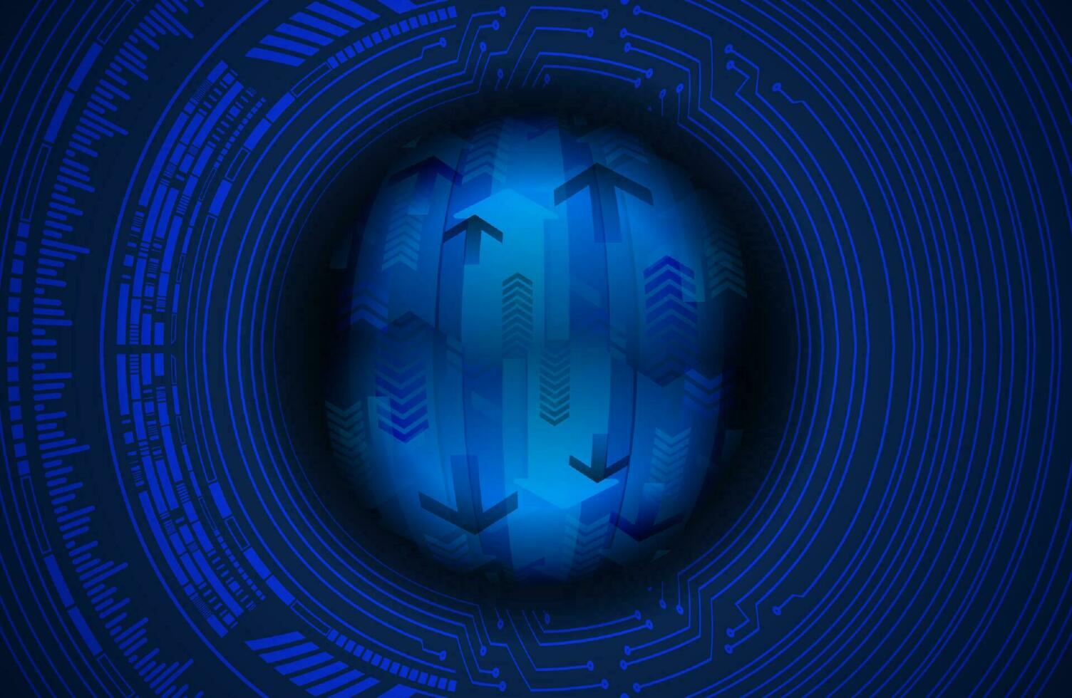 Modern Holographic Globe on Technology Background vector