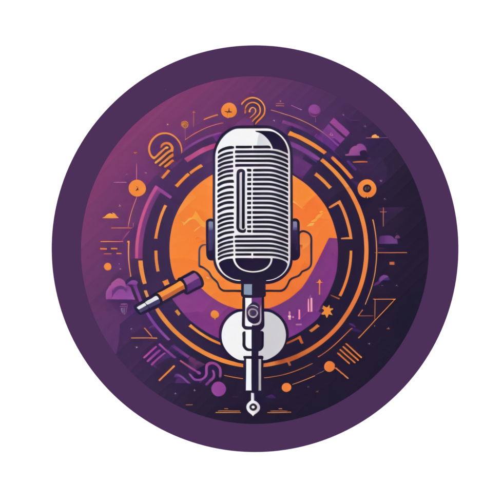 podcast micrófono logo png