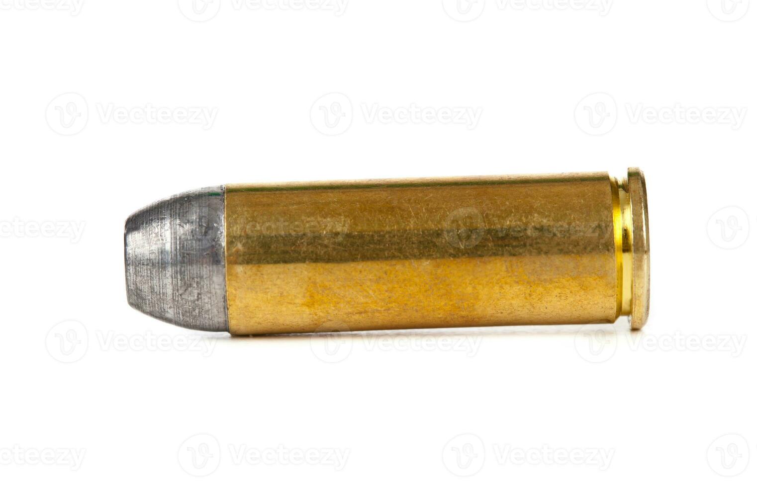One Bullet on white background. photo