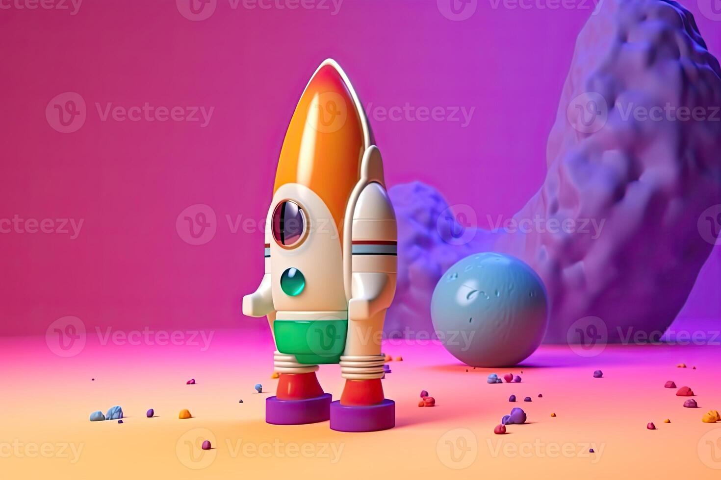 Rocket launching aesthetic photo