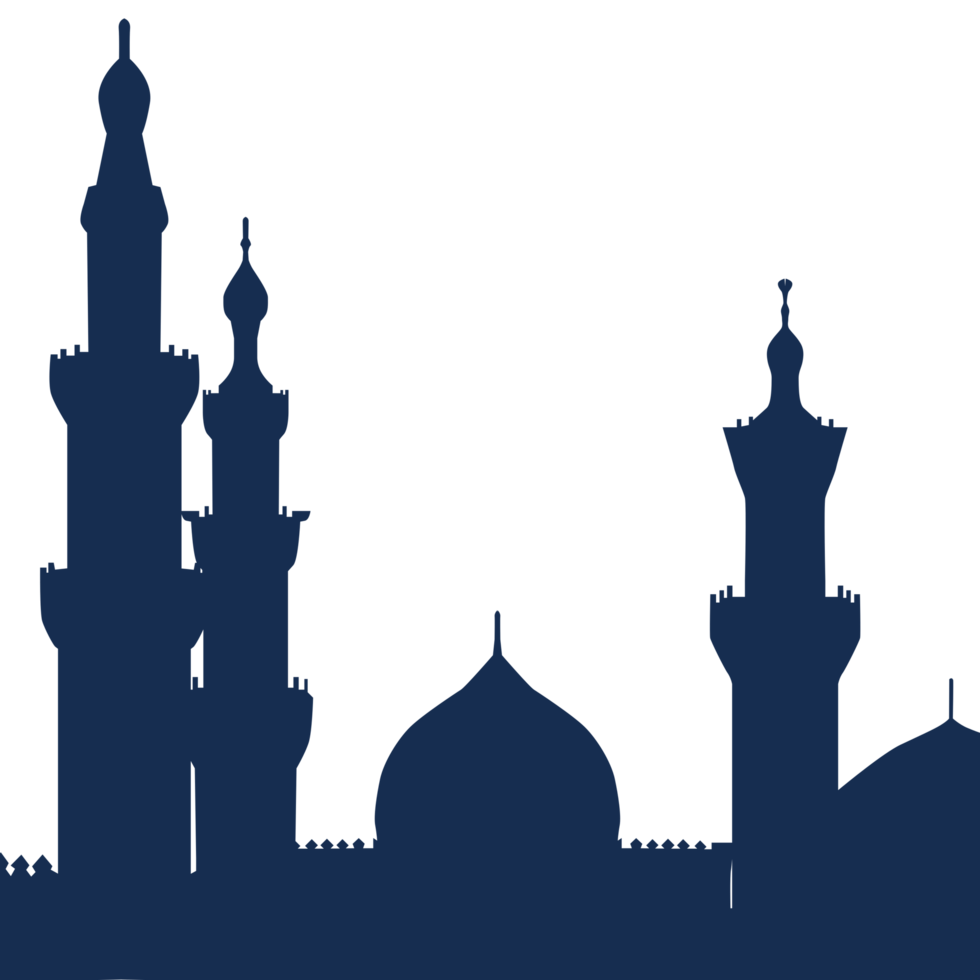 silhouette of the mosque png