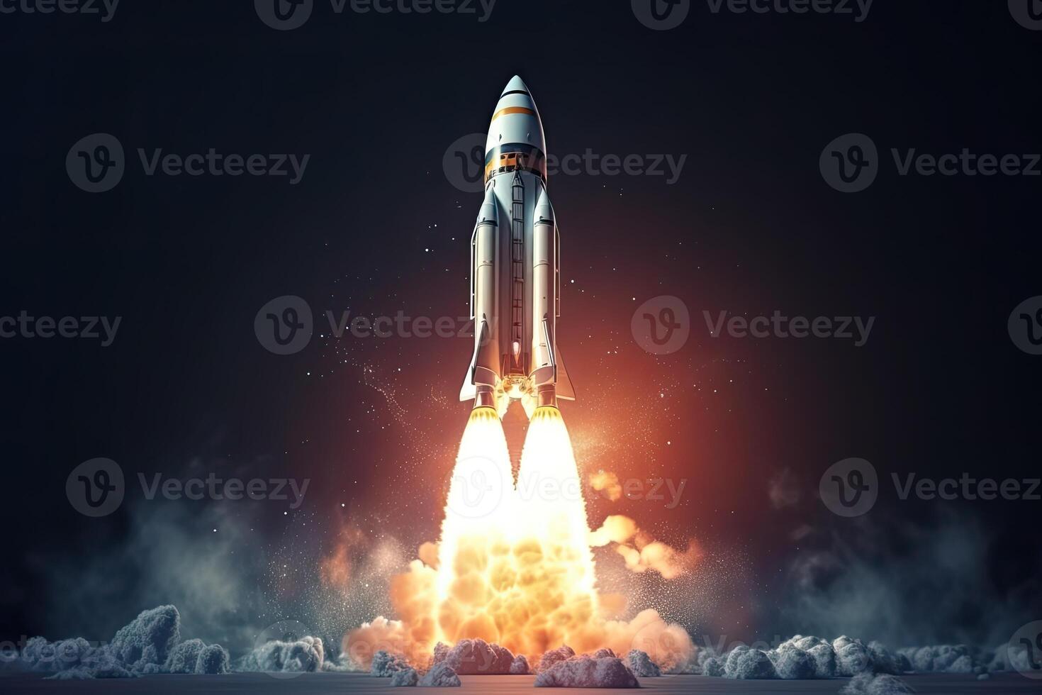 AI Generated Rocket launching photo