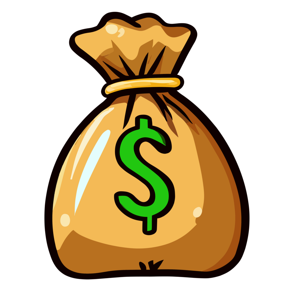 Money bag clipart transparent background png