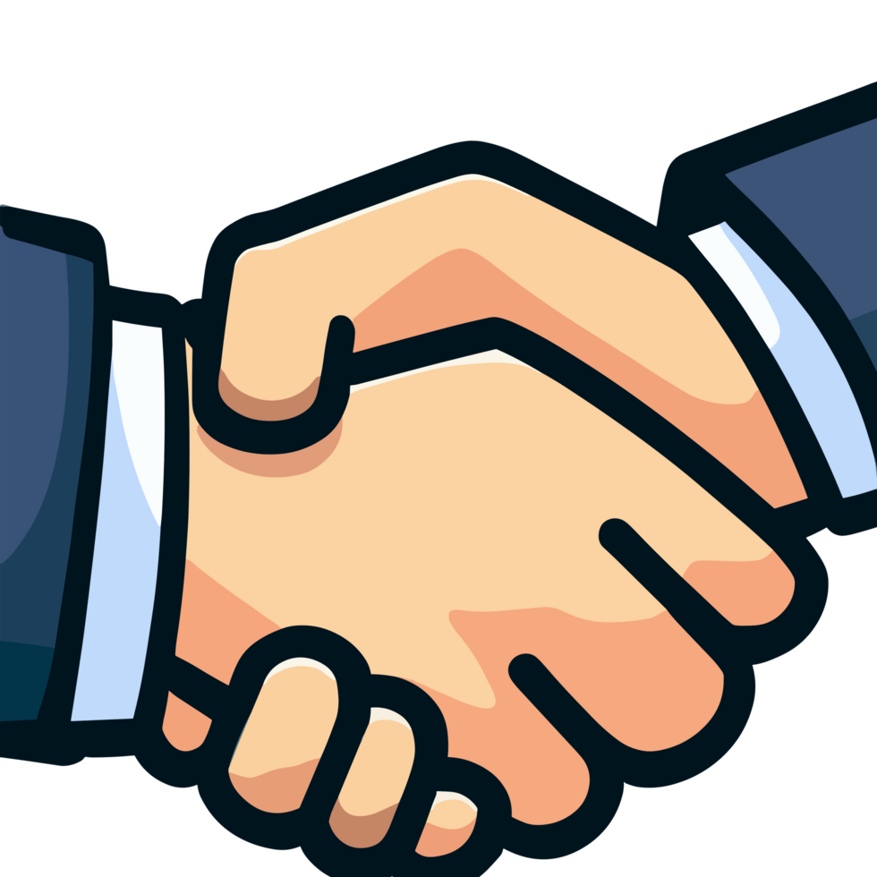 Hand shake clipart transparent background png