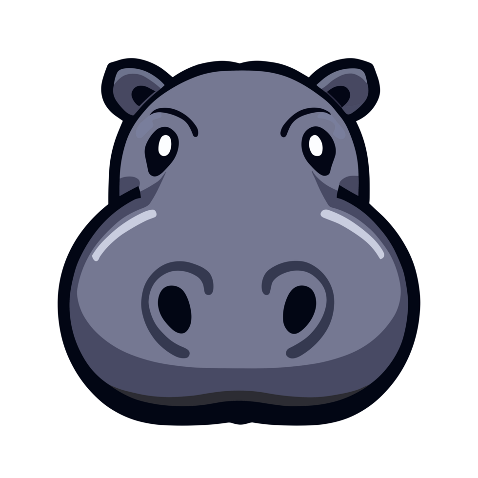 hippopotame visage clipart transparent Contexte png