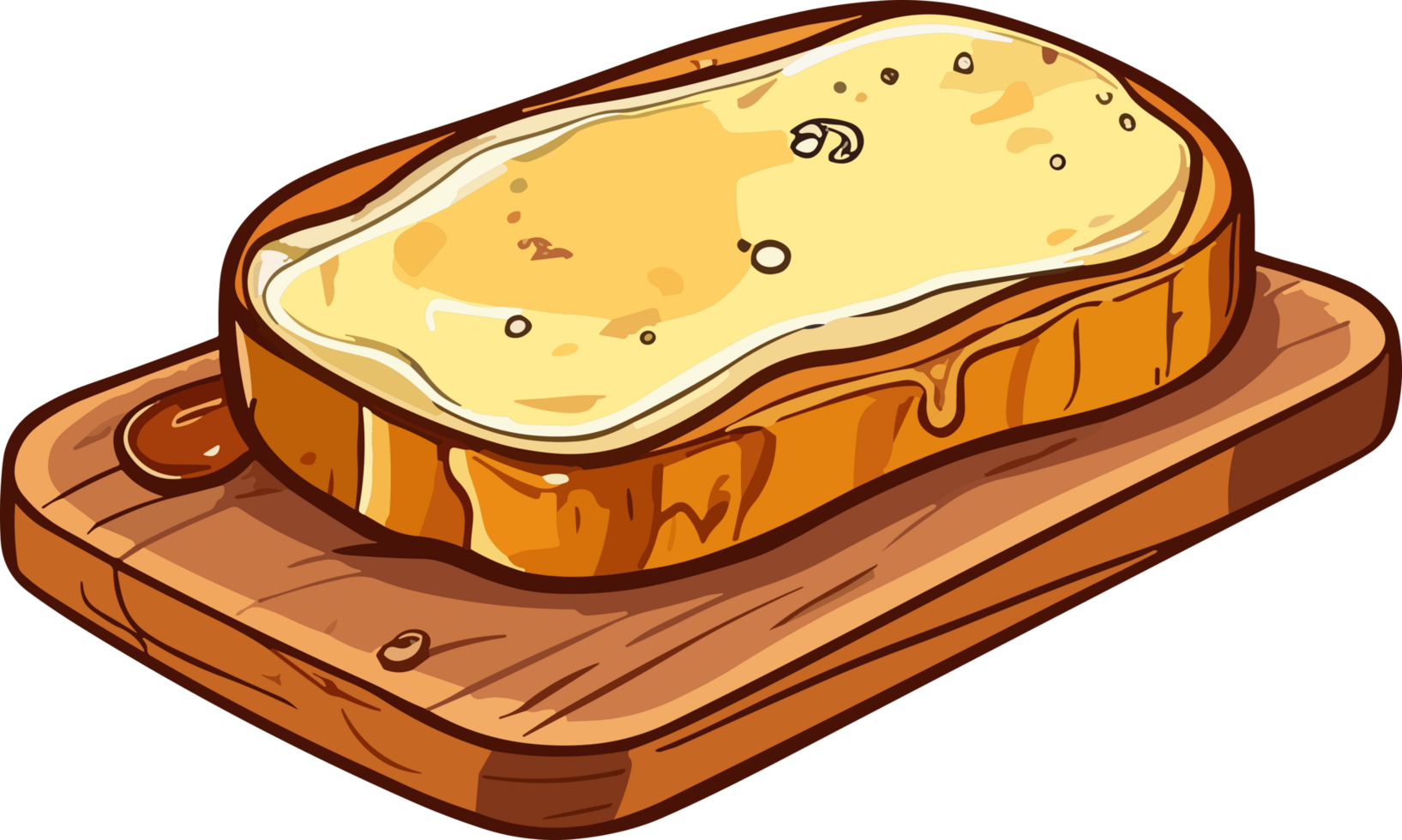 Toast Bread on wooden board 24044007 PNG
