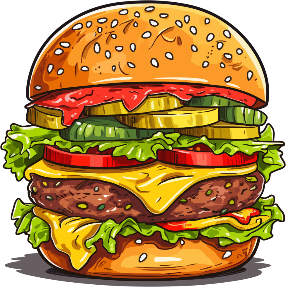 hamburguesa ilustración para hamburguesa día activo png