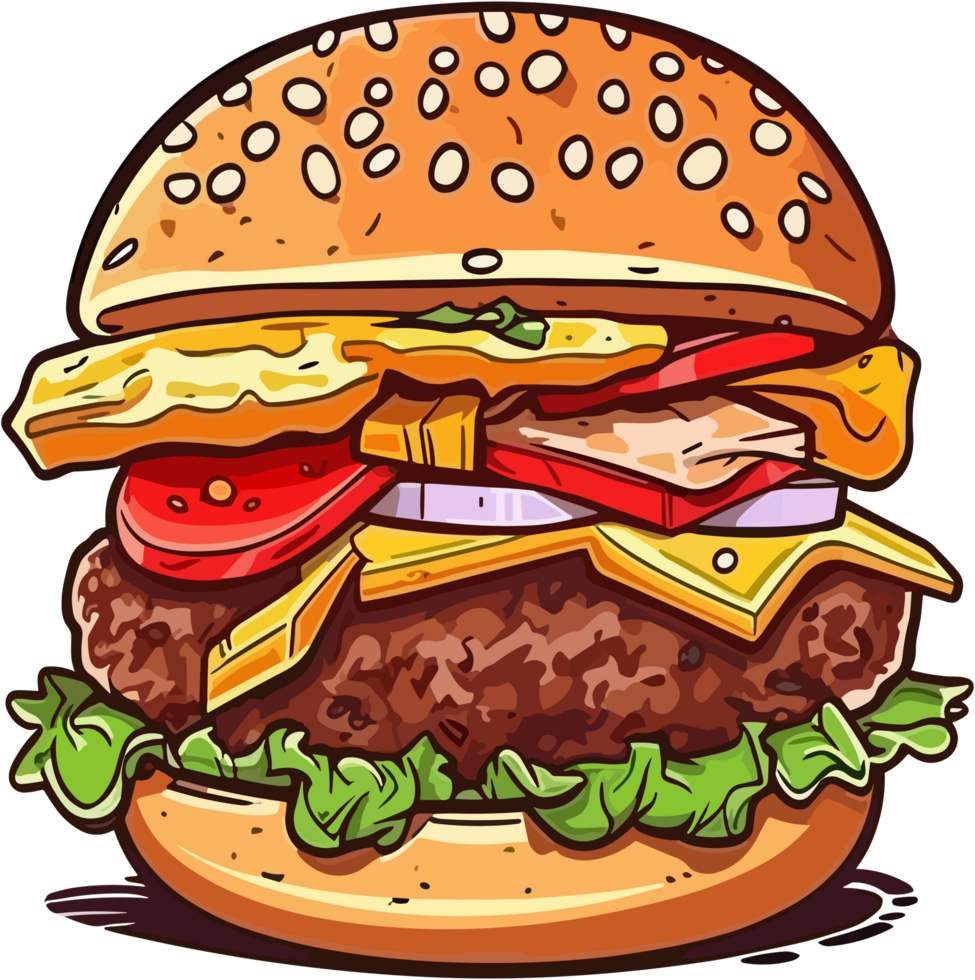 hamburguesa ilustración para hamburguesa día activo png