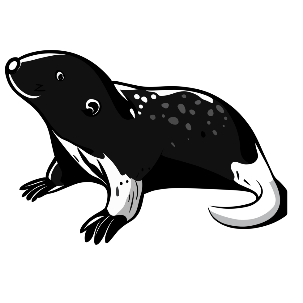 Maulwurf schwarz und Weiß Clip Art transparent Hintergrund png