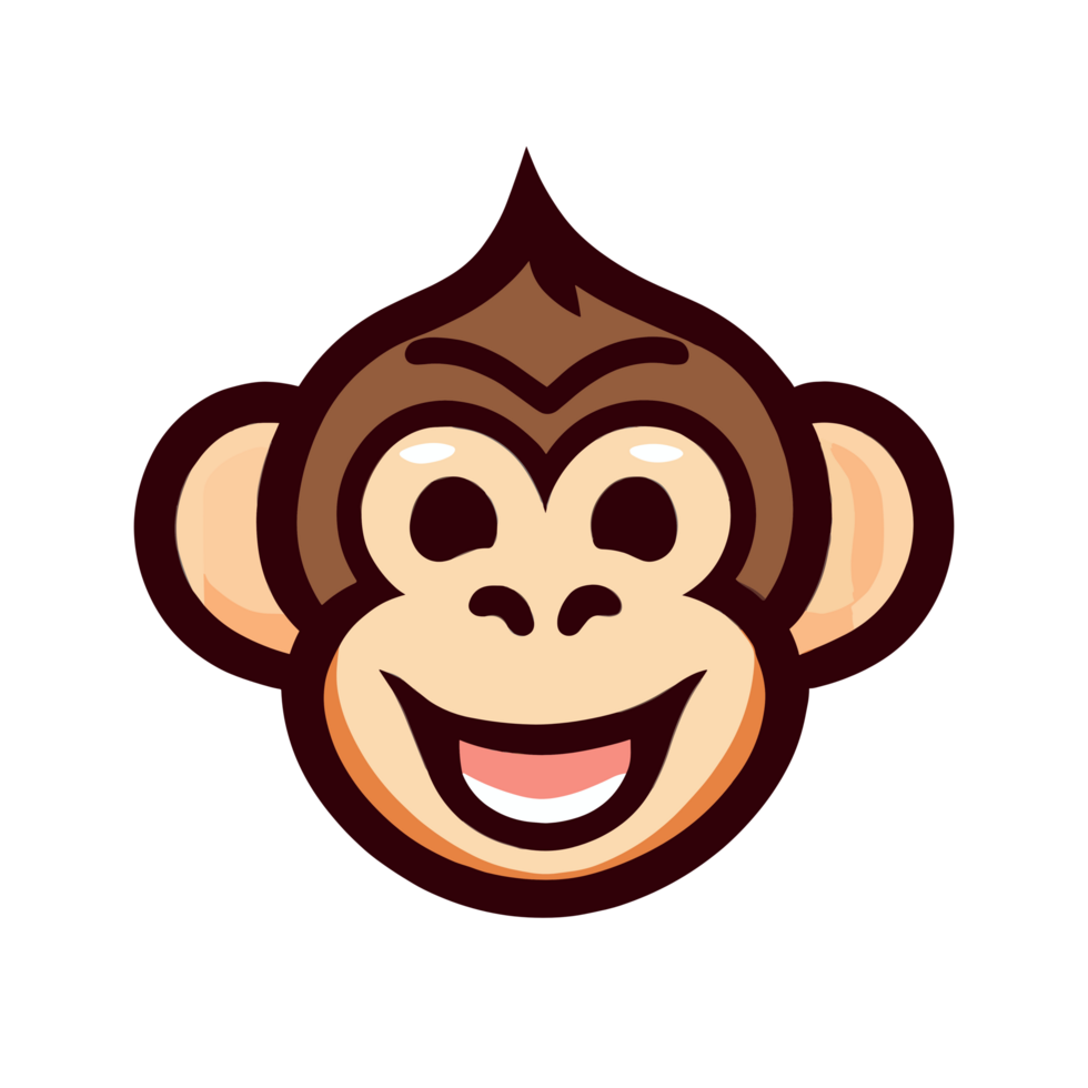 Happy Monkey face clipart transparent background 24044160 PNG