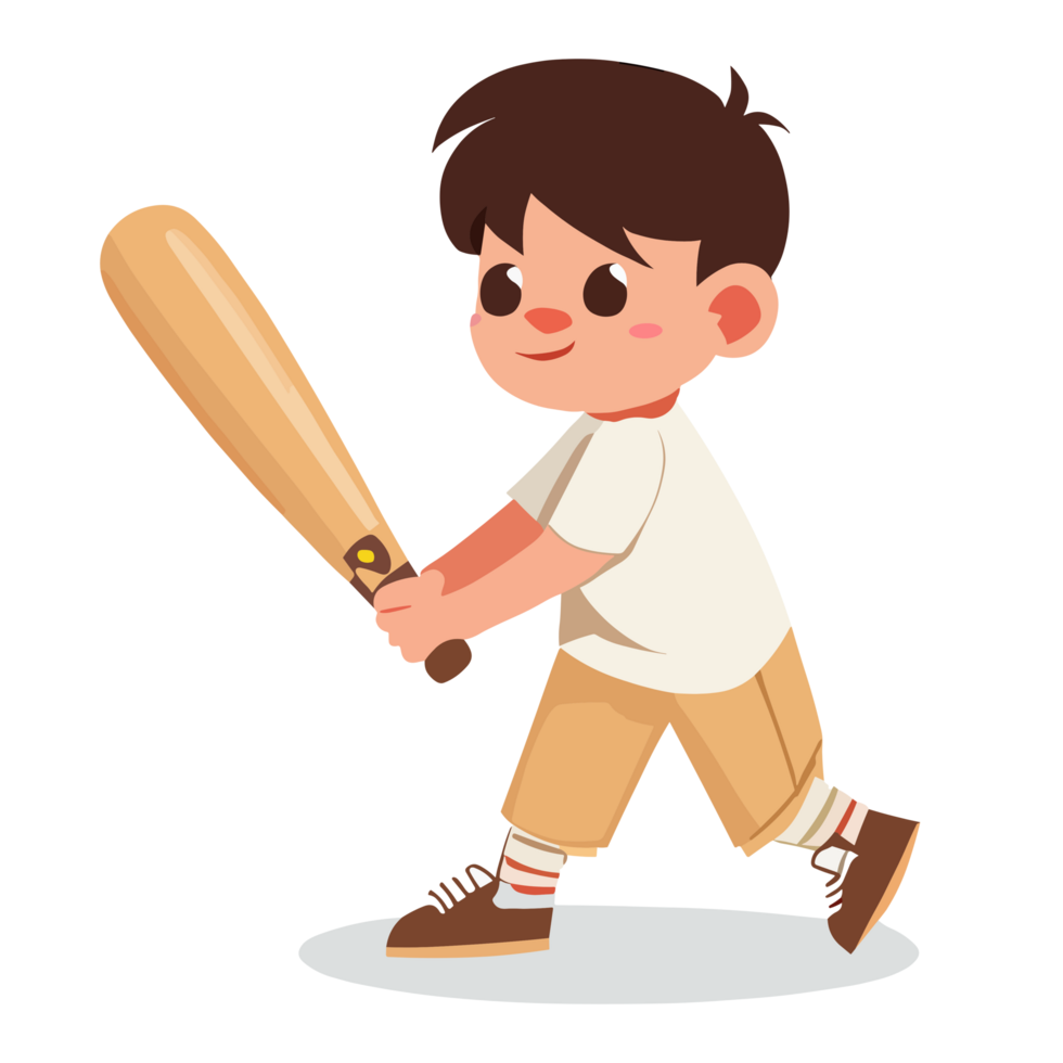 Kids playing cricket clipart transparent background png