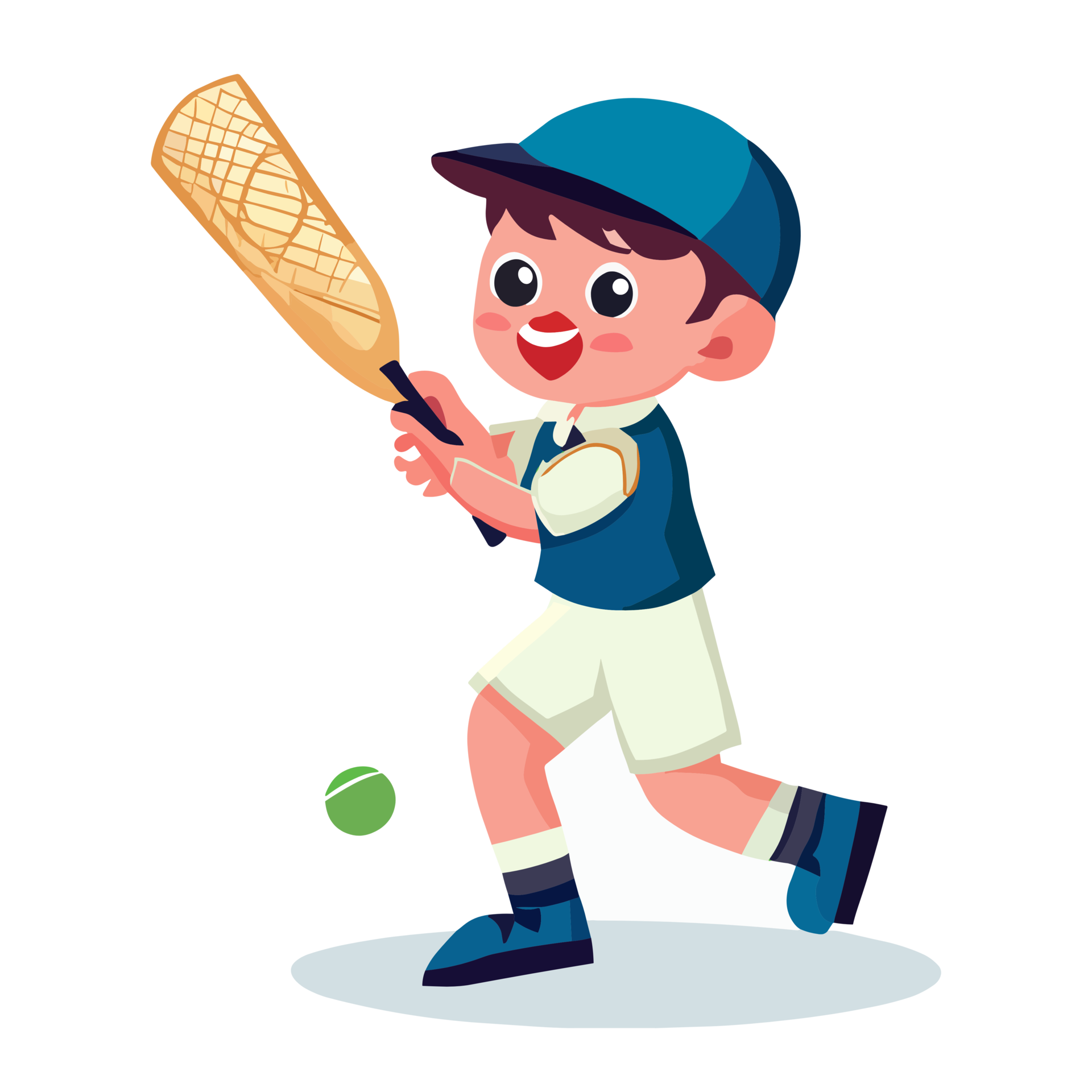 Kids Playing Cricket Clipart