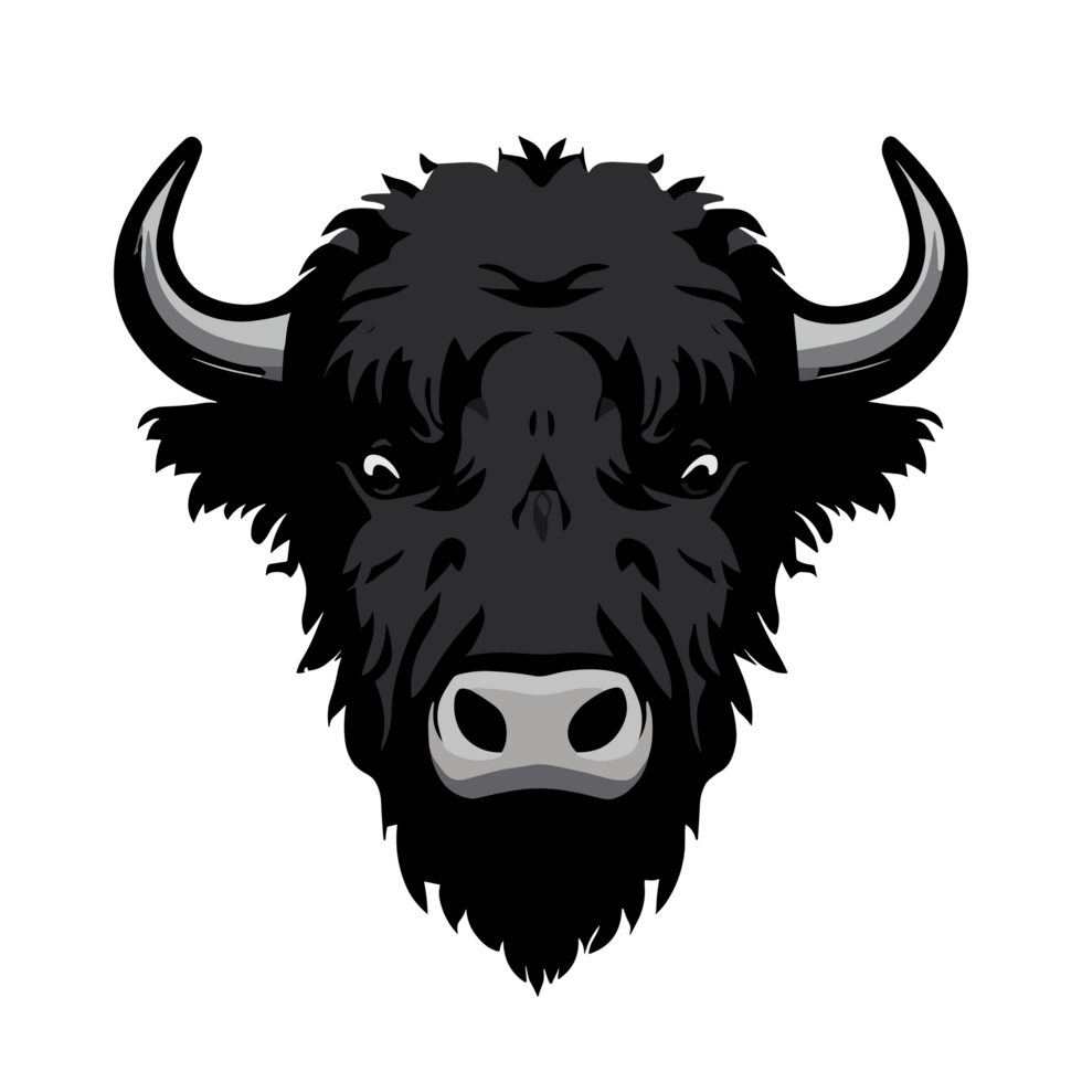 Bison face icon clipart transparent background 24044215 PNG