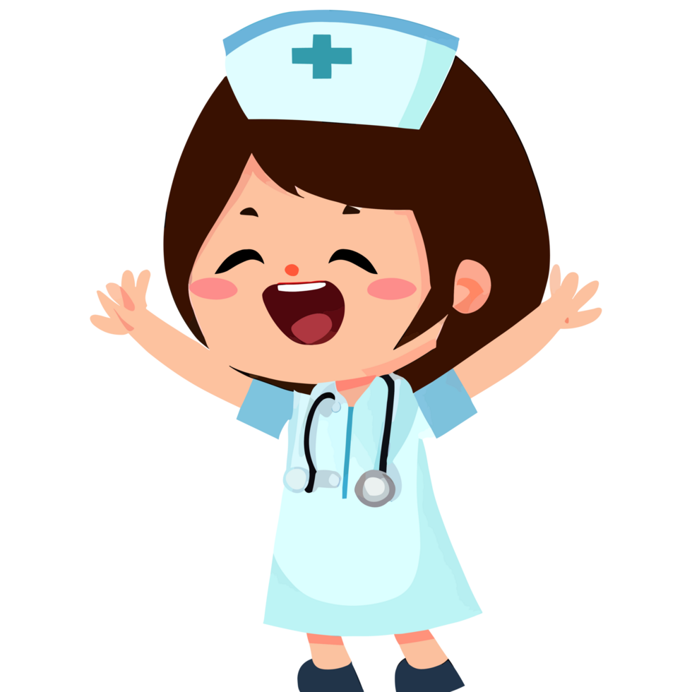 Happy nurse Clipart transparent background png