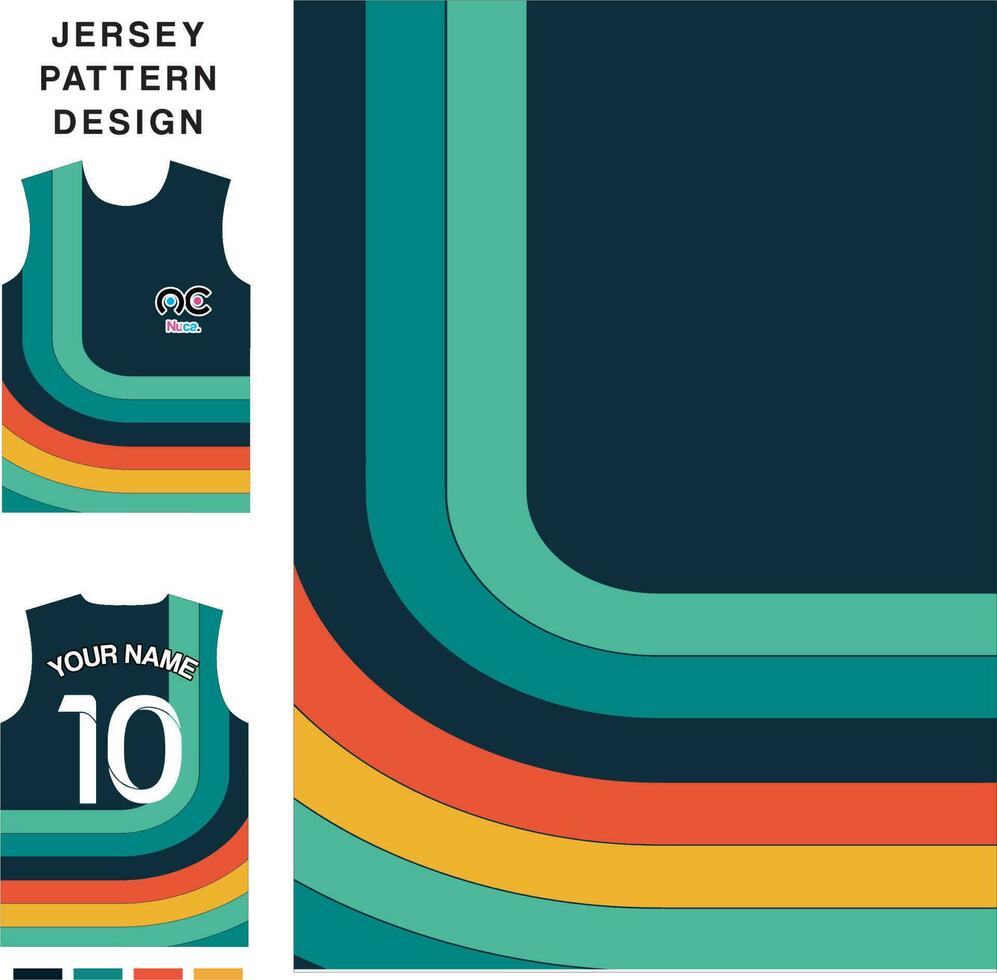 Abstract line concept vector jersey pattern template for printing or sublimation sports uniforms football volleyball basketball e-sports cycling and fishing Free Vector.