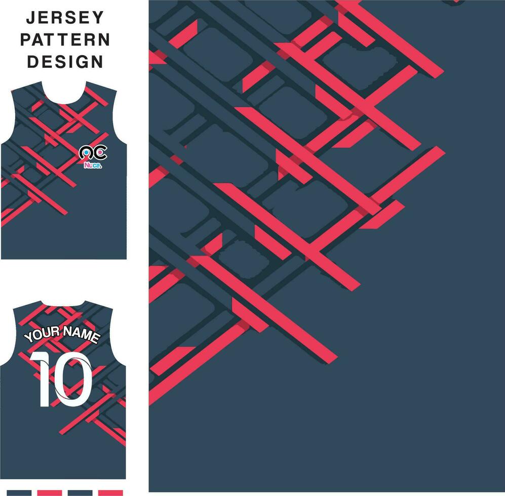 red resumen concepto vector jersey modelo modelo para impresión o sublimación Deportes uniformes fútbol americano vóleibol baloncesto e-sports ciclismo y pescar gratis vector.