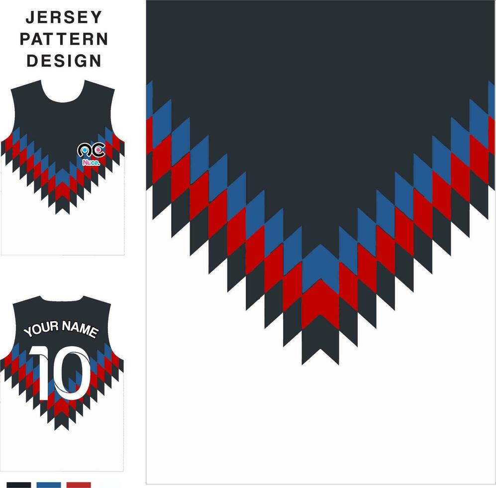Abstract ribbon concept vector jersey pattern template for printing or sublimation sports uniforms football volleyball basketball e-sports cycling and fishing Free Vector.