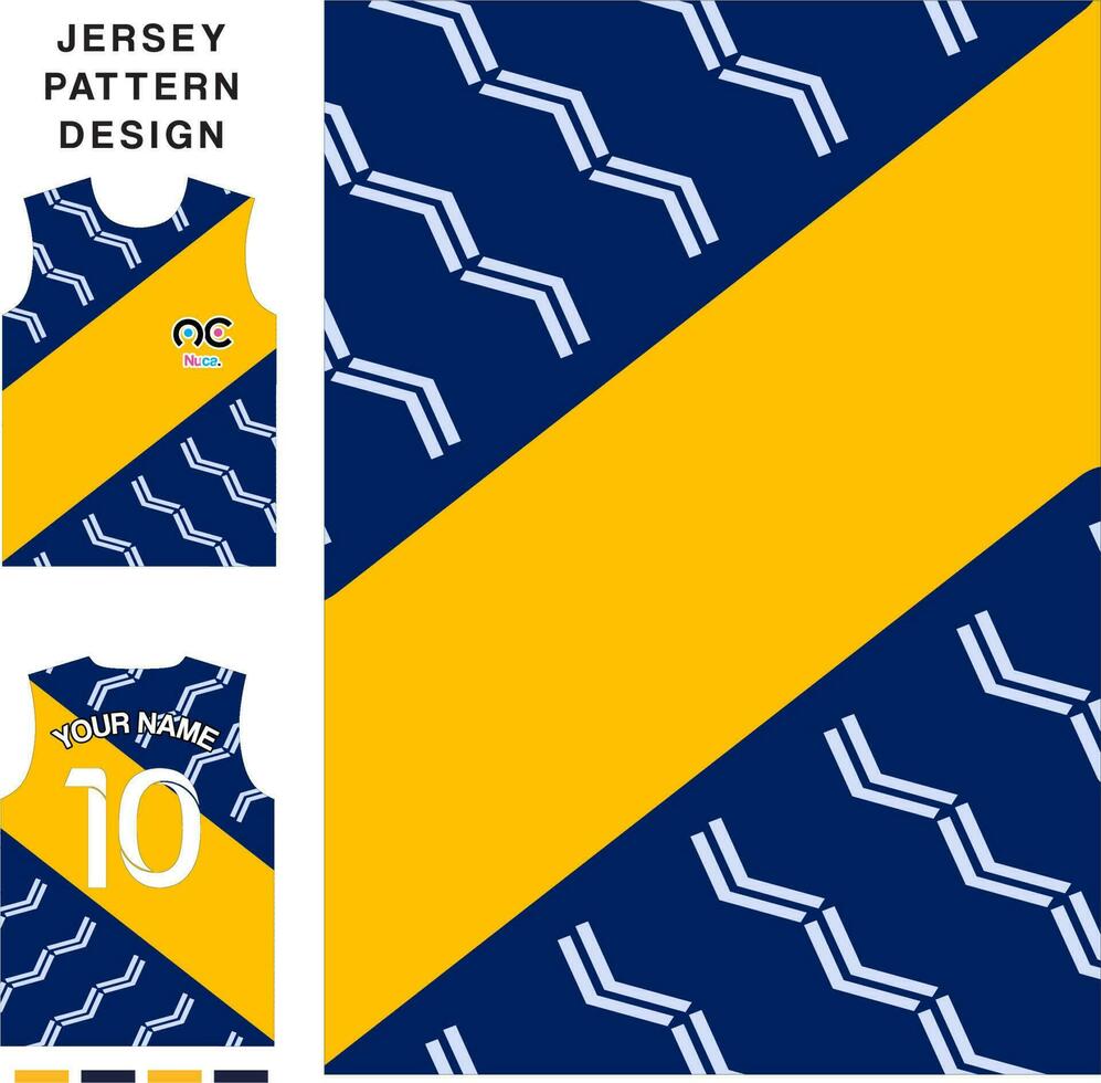 Abstract arrow concept vector jersey pattern template for printing or sublimation sports uniforms football volleyball basketball e-sports cycling and fishing Free Vector.