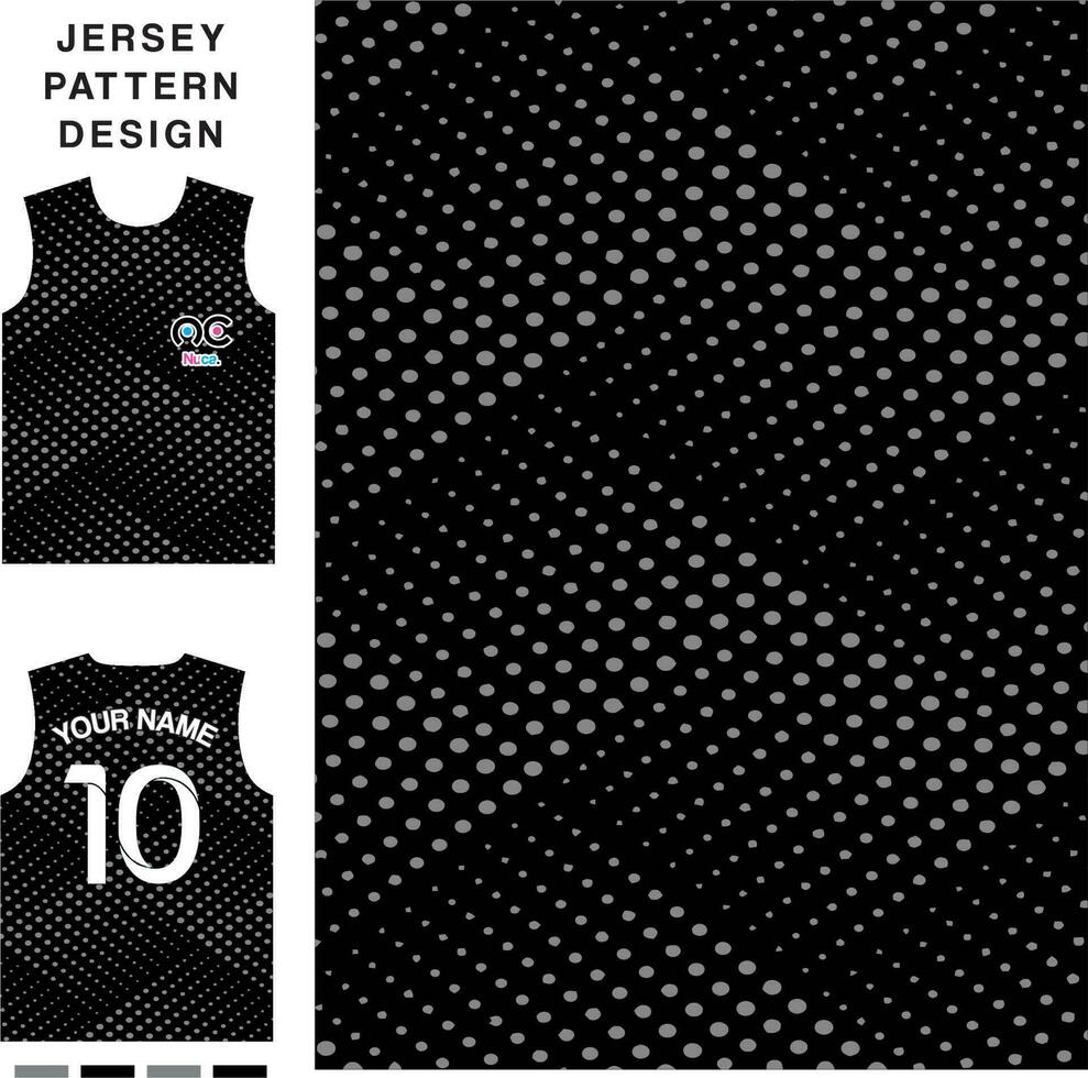 Abstract Halftone concept vector jersey pattern template for printing or sublimation sports uniforms football volleyball basketball e-sports cycling and fishing Free Vector.