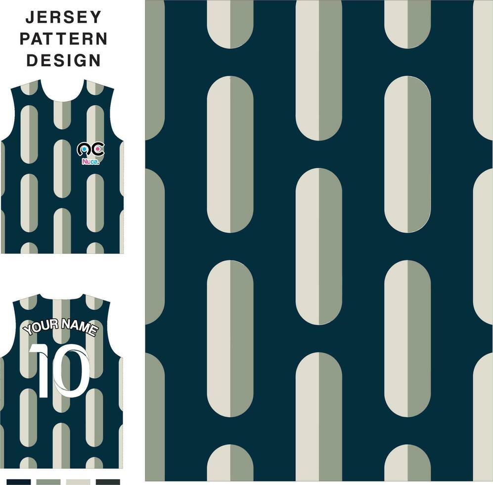 Abstract long circle concept vector jersey pattern template for printing or sublimation sports uniforms football volleyball basketball e-sports cycling and fishing Free Vector.
