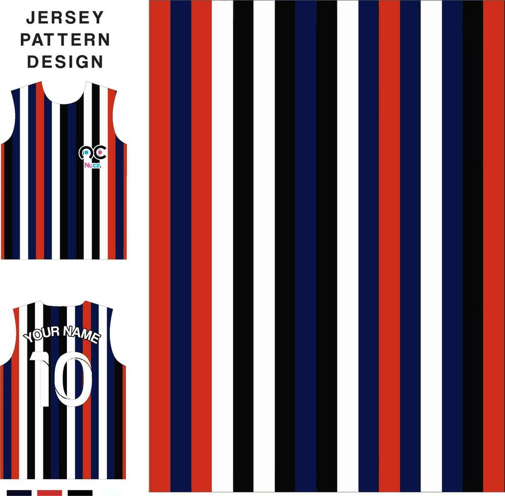 stripe line vertical concept vector jersey pattern template for printing or sublimation sports uniforms football volleyball basketball e-sports cycling and fishing Free Vector.