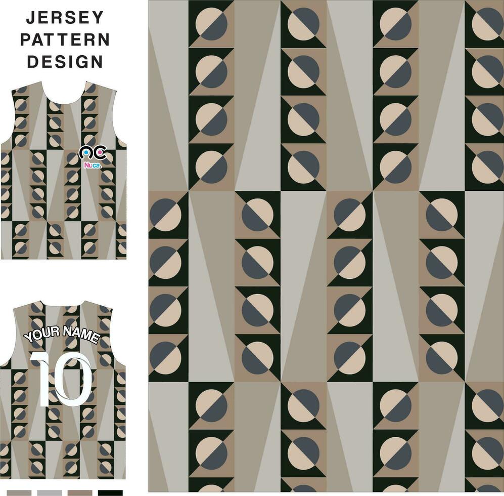 Abstract triangle circle concept vector jersey pattern template for printing or sublimation sports uniforms football volleyball basketball e-sports cycling and fishing Free Vector.